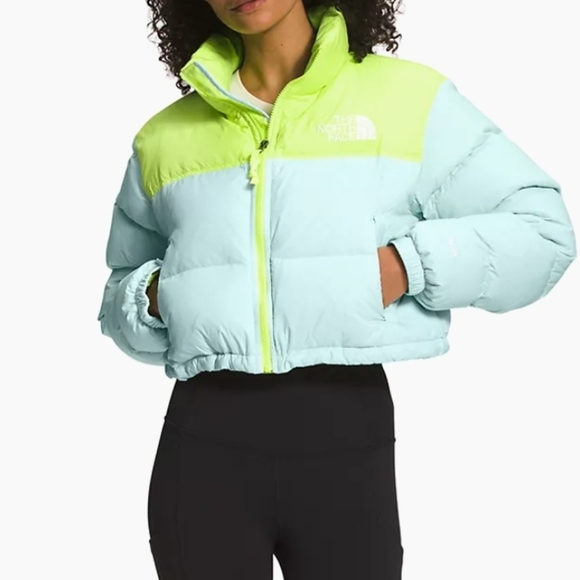The North Face Jackets & Blazers - The North Face Women's Short Yellow & Blue Puffer Jacket Medium